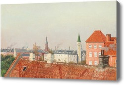 Картина Вид на крыши Копенгагена из мастерской художника