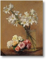 Картина Розы и лилии