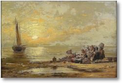 Картина Рыбаки на берегу