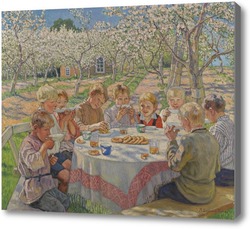 Картина Чай в яблоневом саду