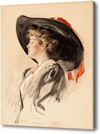 Картина Профиль красивой девушки, 1902