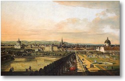 Картина Вена, вид из дворца Бельведер
