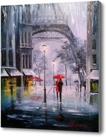 Купить картину Первый снег в Париже