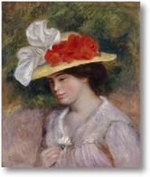 Картина Женщина в шляпе с цветами