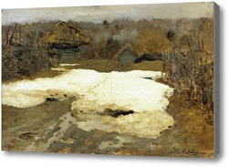 Картина Последний снег. Саввинская слобода. 1884