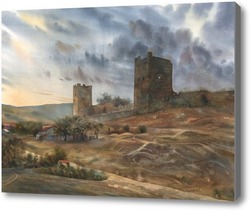 Картина Феодосия. Генуэзская крепость