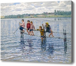 Купить картину Дети у озера