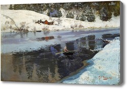Картина Зимняя сцена, 1883