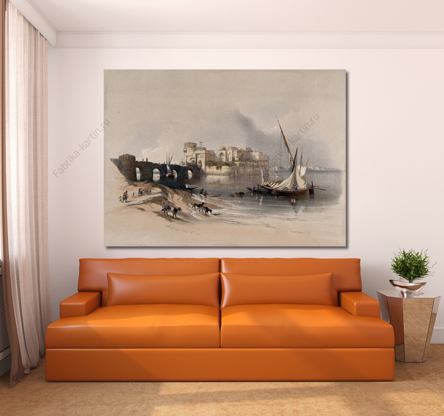 Картина Лодки в цитадели Сидона