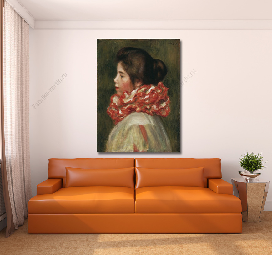Картина Девушка в красном шарфе