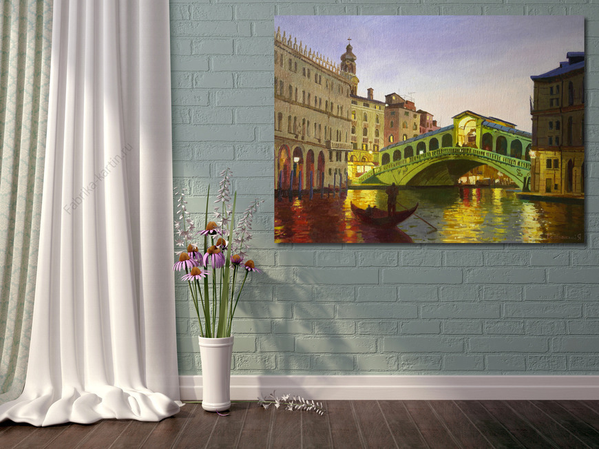 Картина Мост поцелуев в Венеции