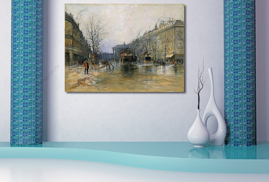 Картина Париж уличная сцена, Боггс Франк