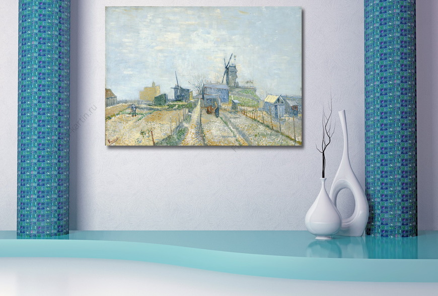 Картина Мельница и огороды в Монмартре