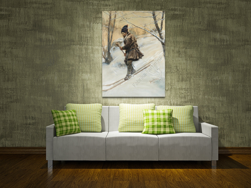 Картина Лапландец на лыжах