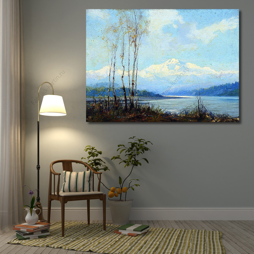 Картина Гора Мак-Кинли с рекой Суситна
