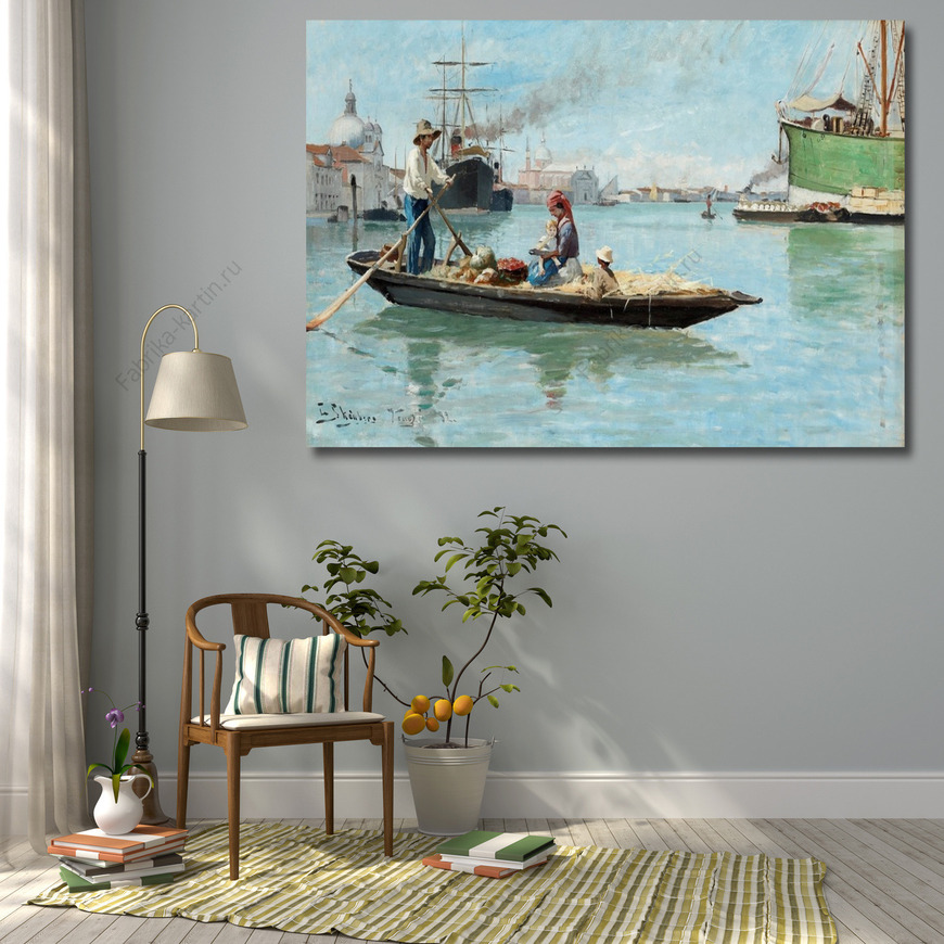 Картина Сцена в гавани Венеции
