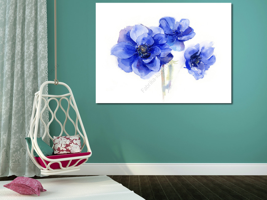 Картина Синие цветы Анемоны