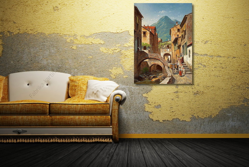 Картина Сцена итальянской деревни