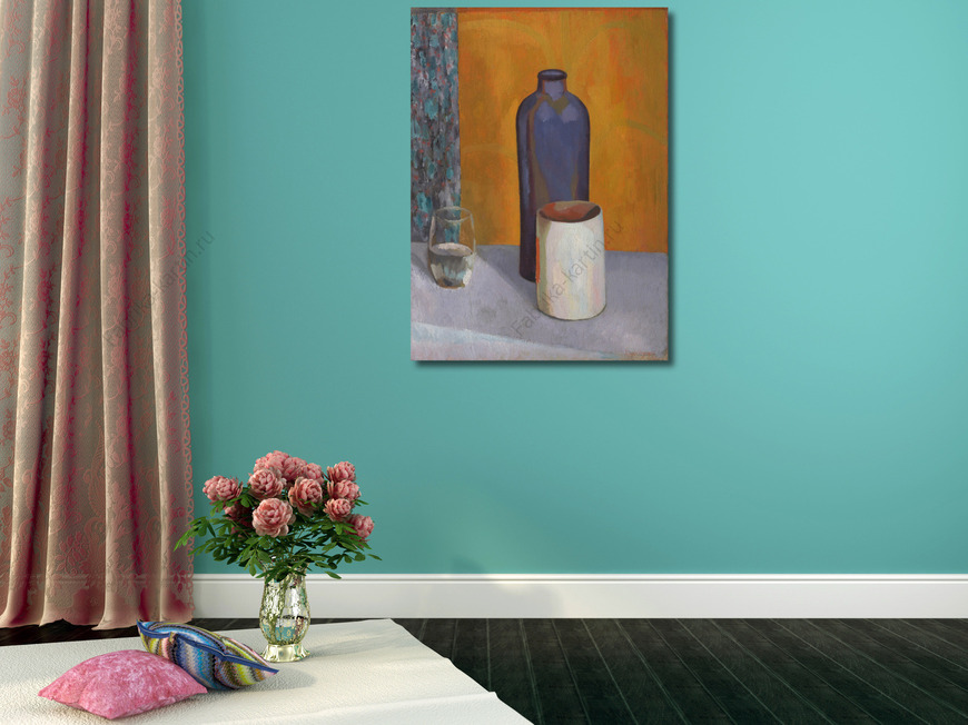 Картина Натюрморт с синей бутылкой