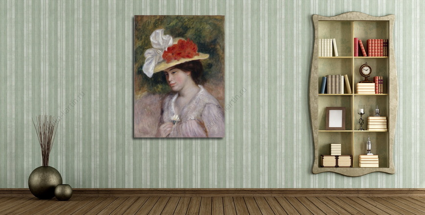Картина Женщина в шляпе с цветами
