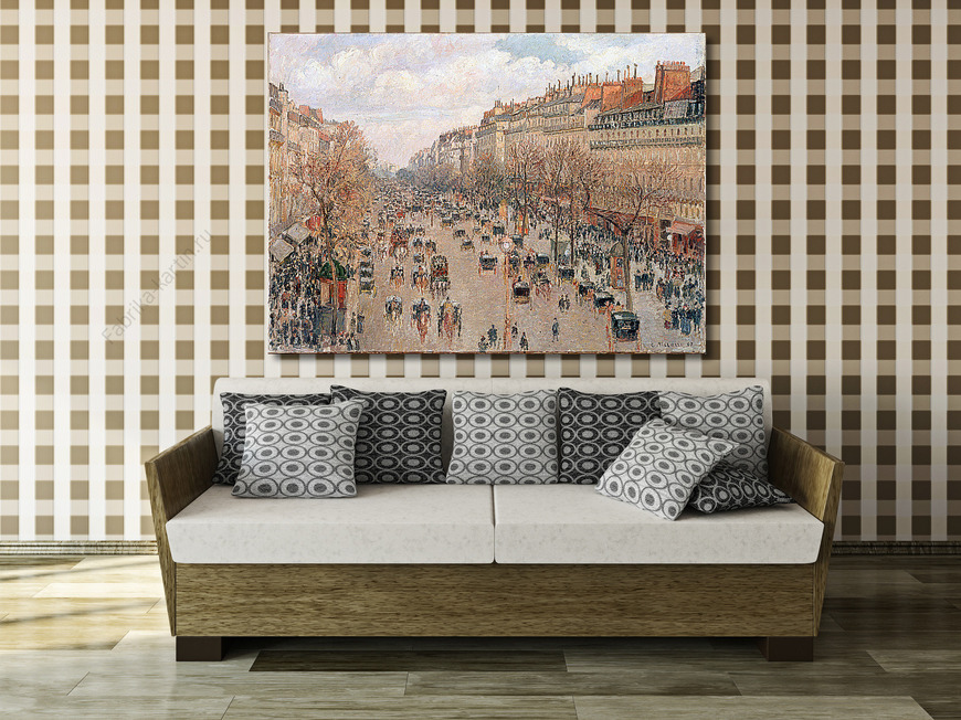 Картина Движение на улице Парижа