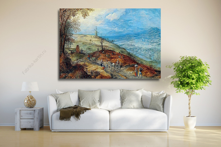 Картина Пейзаж с путниками