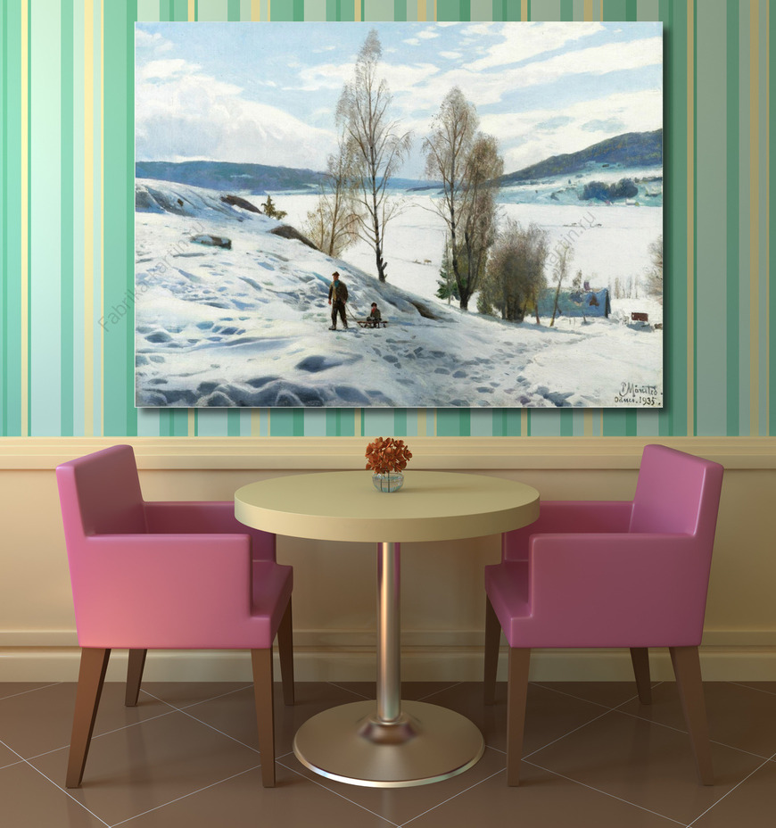Картина Зима в Однес, Норвегия