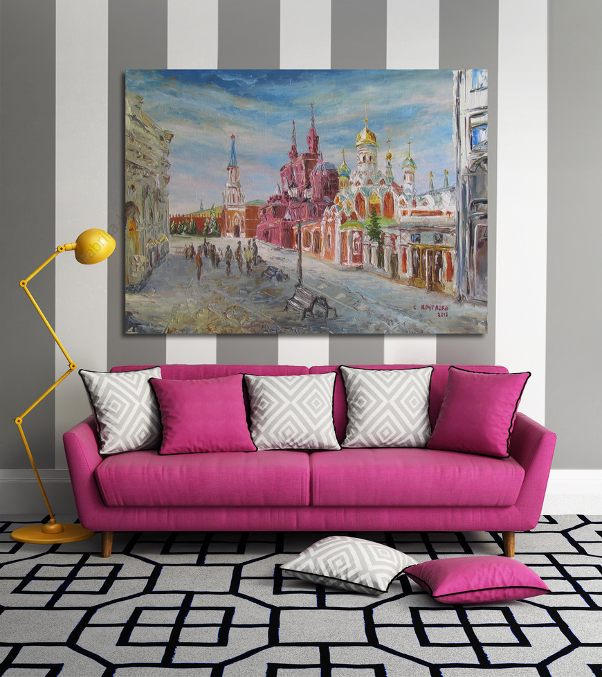 Картина Казанский собор и Никольская башня