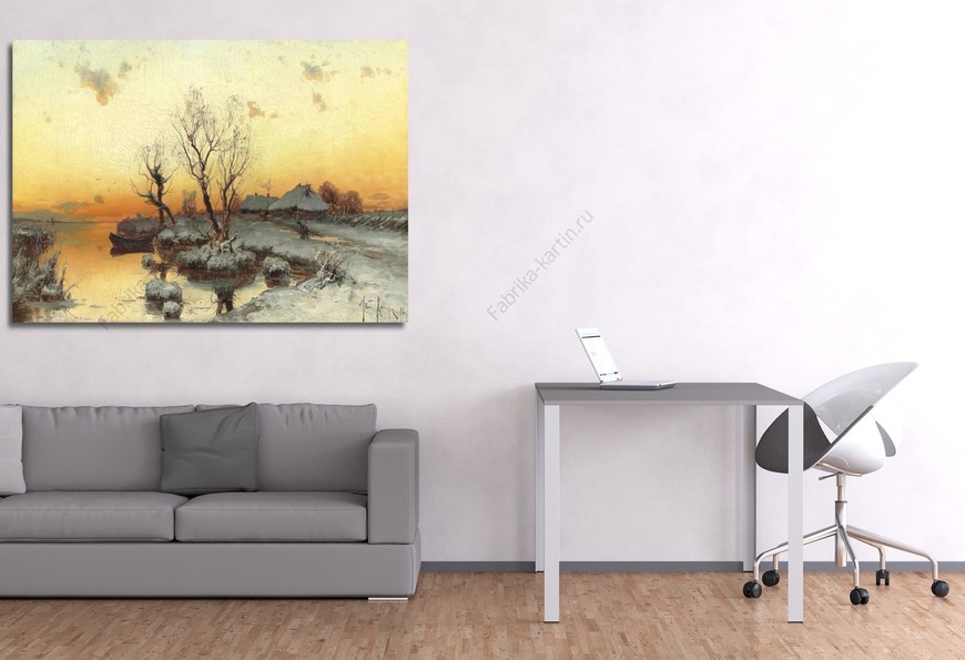 Картина Закат над болотом