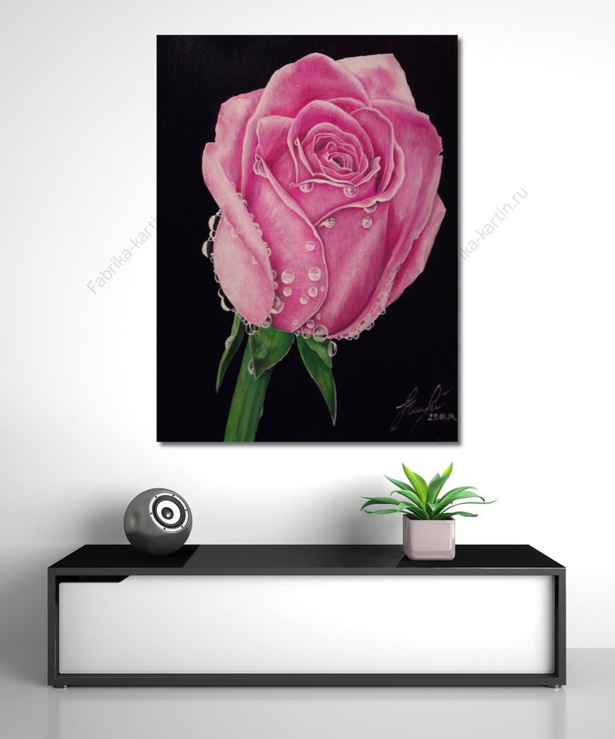 Картина Розовая роза.
