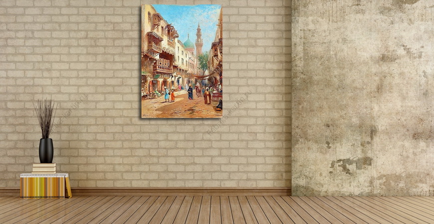 Картина Уличная сцена в Каире.