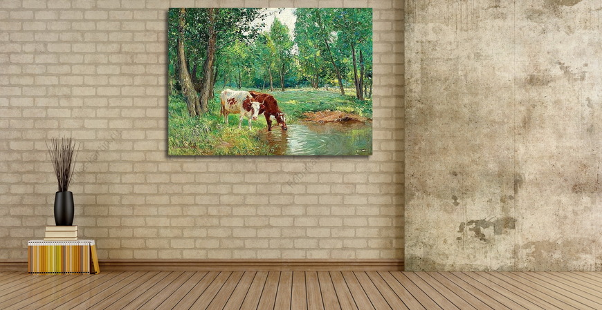 Картина Пасторальный пейзаж с коровами