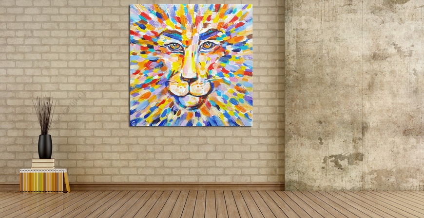 Картина Храбрый лев