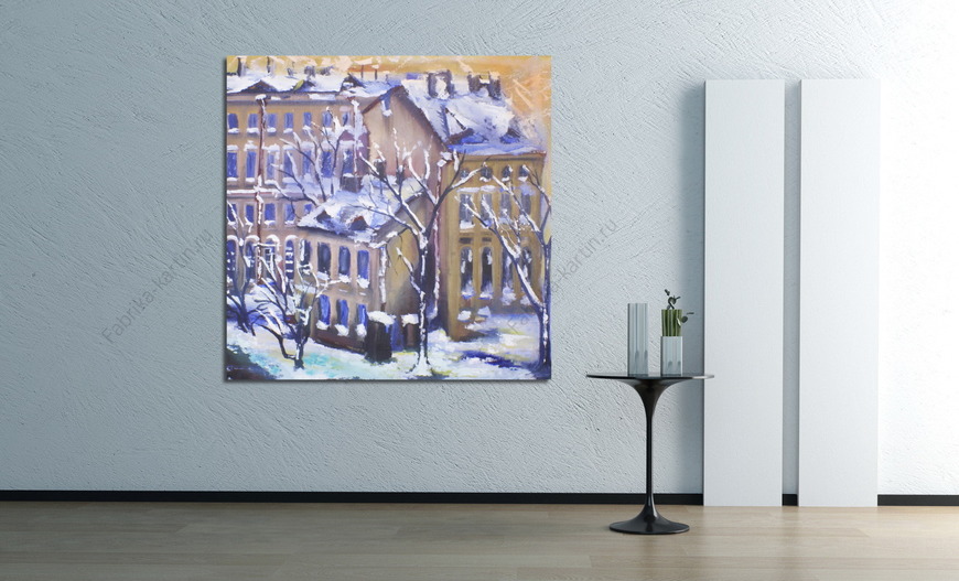 Картина Зима в городе