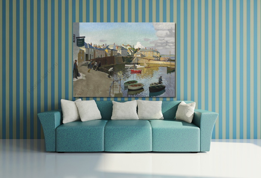 Картина Морской порт, Маузхол, Корнуолл, Англия