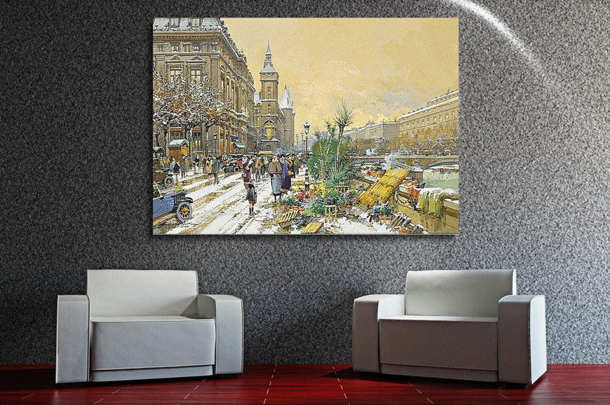 Картина Дока с цветами и консьерж