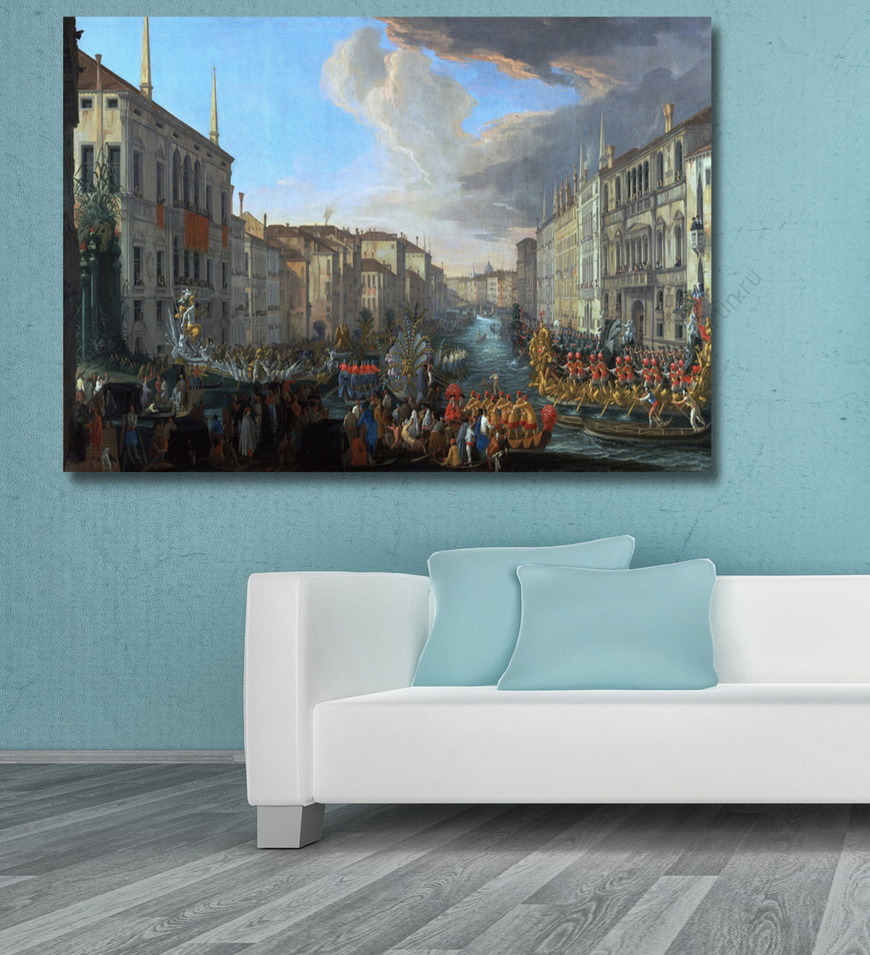 Картина Регата на Большом канале в Венеции в честь короля датского Фридр