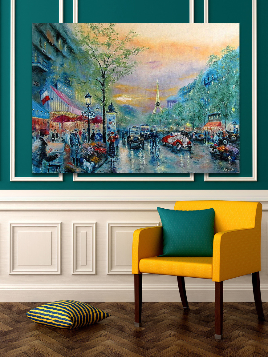 Картина Улицы Парижа (по мотивам Т. Кинкейд)