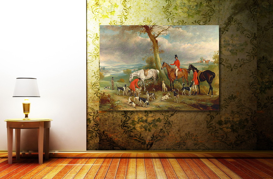 Картина Томас Вилкайнсон, с Английскими паратыми гончими