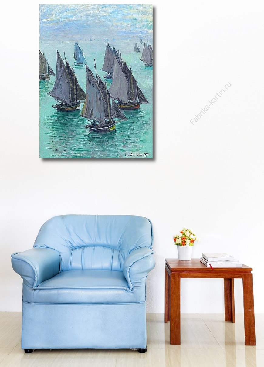 Картина Рыбацкие лодки.Спокойное море