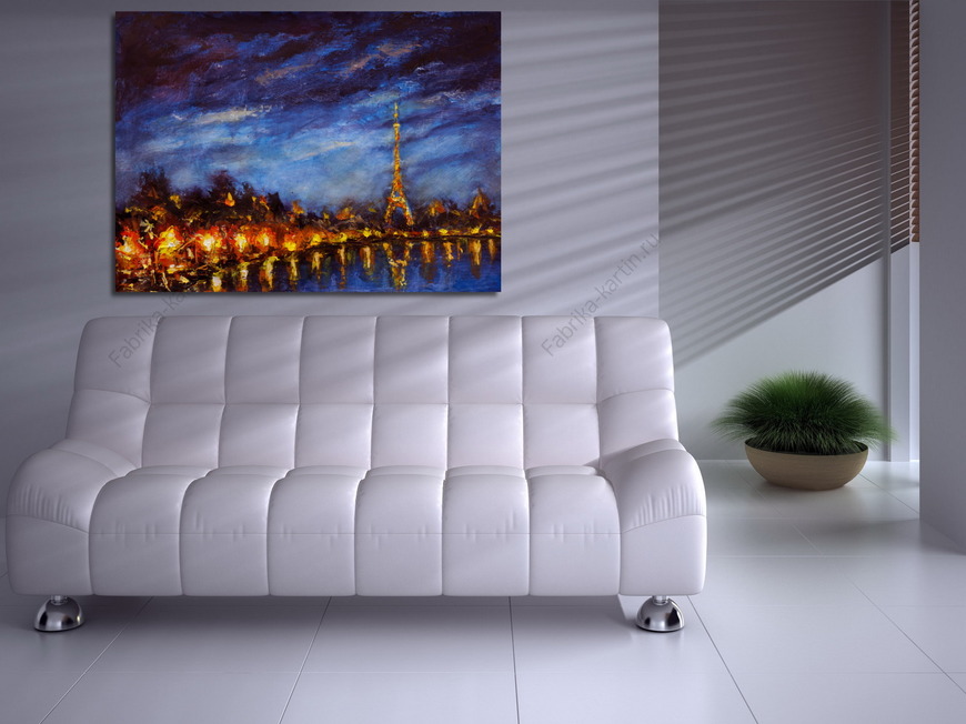 Картина Огни ночного Парижа, Эйфелева БАШНЯ