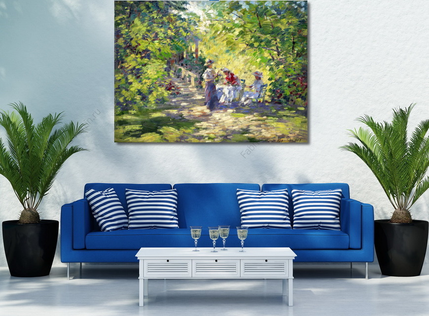 Картина Залитый солнцем сад
