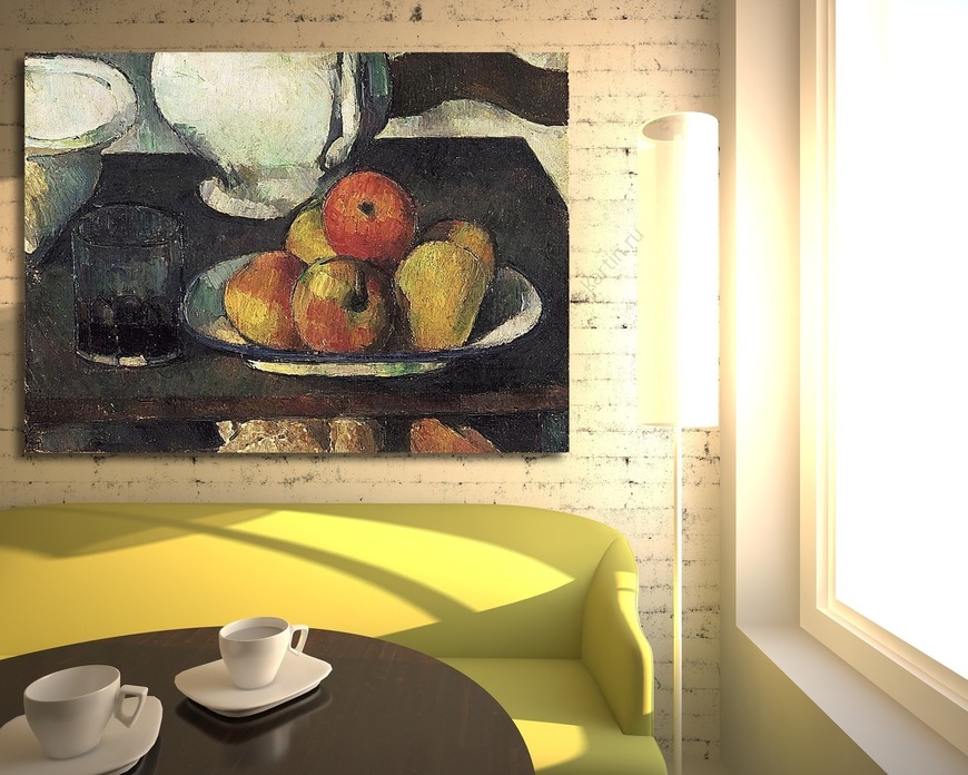 Картина Натюрморт с яблоками и стаканом с вином