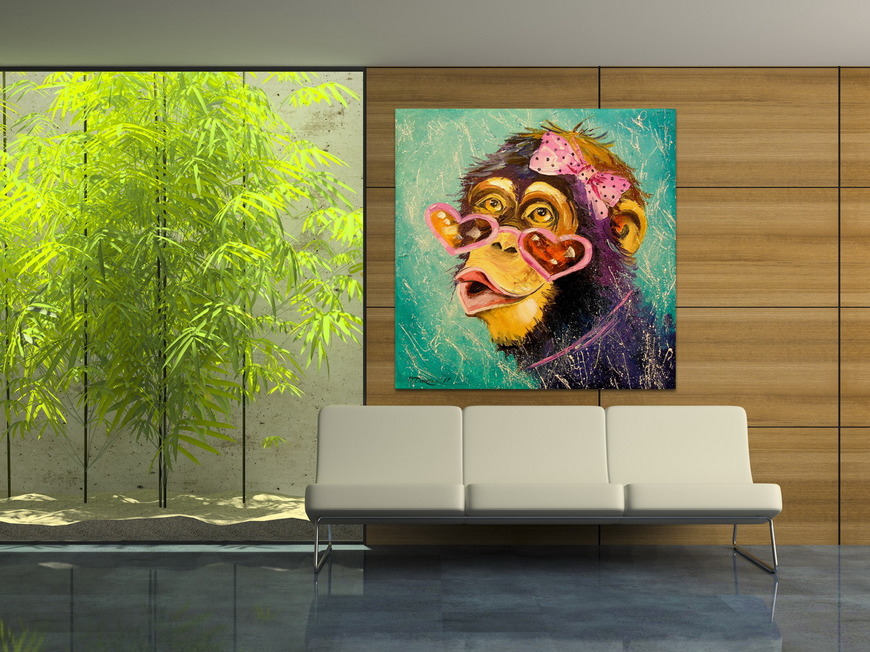 Картина Девочка обезьяна