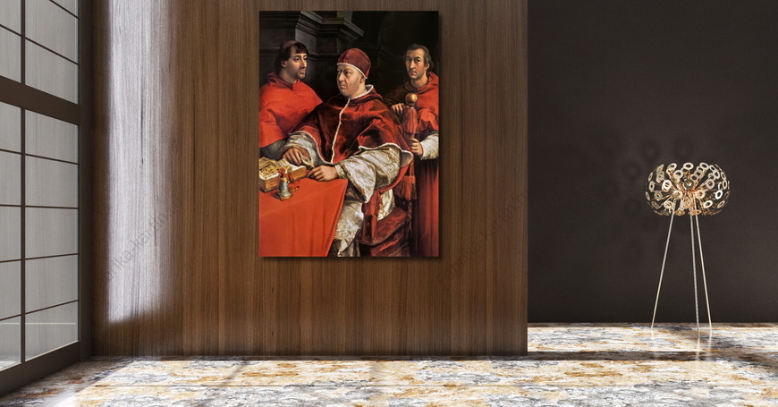 Картина Портрет папы Льва X с кардиналами Джулио де Медичи и Луиджи де Р