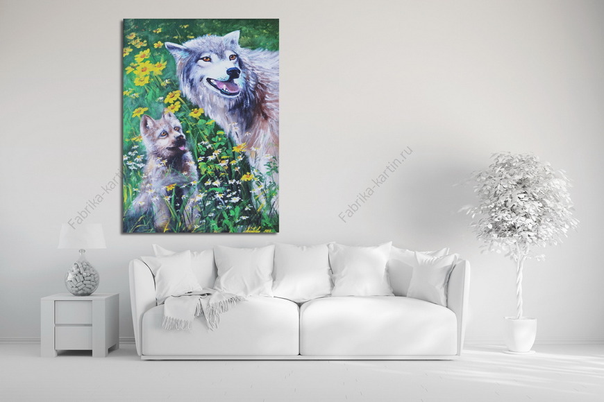 Картина Волчица с волченком