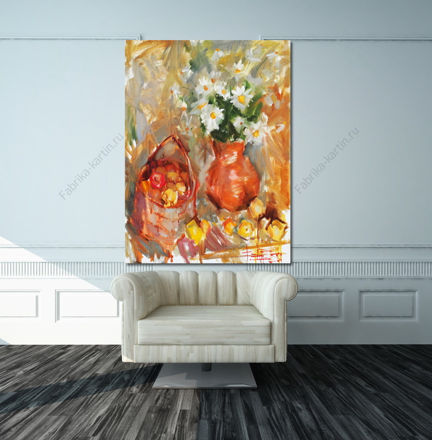 Картина Ромашки и яблочки