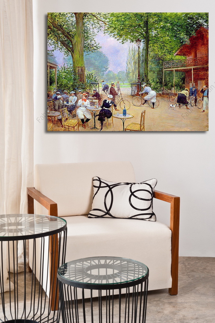 Картина Коттедж велосипедистов в Булонском лесу, Беро Жан