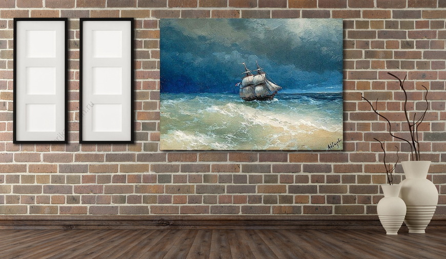 Картина Прибрежная сцена во время шторма