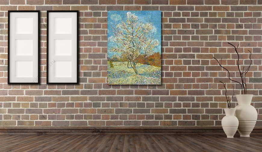 Картина Персиковое дерево в цвету